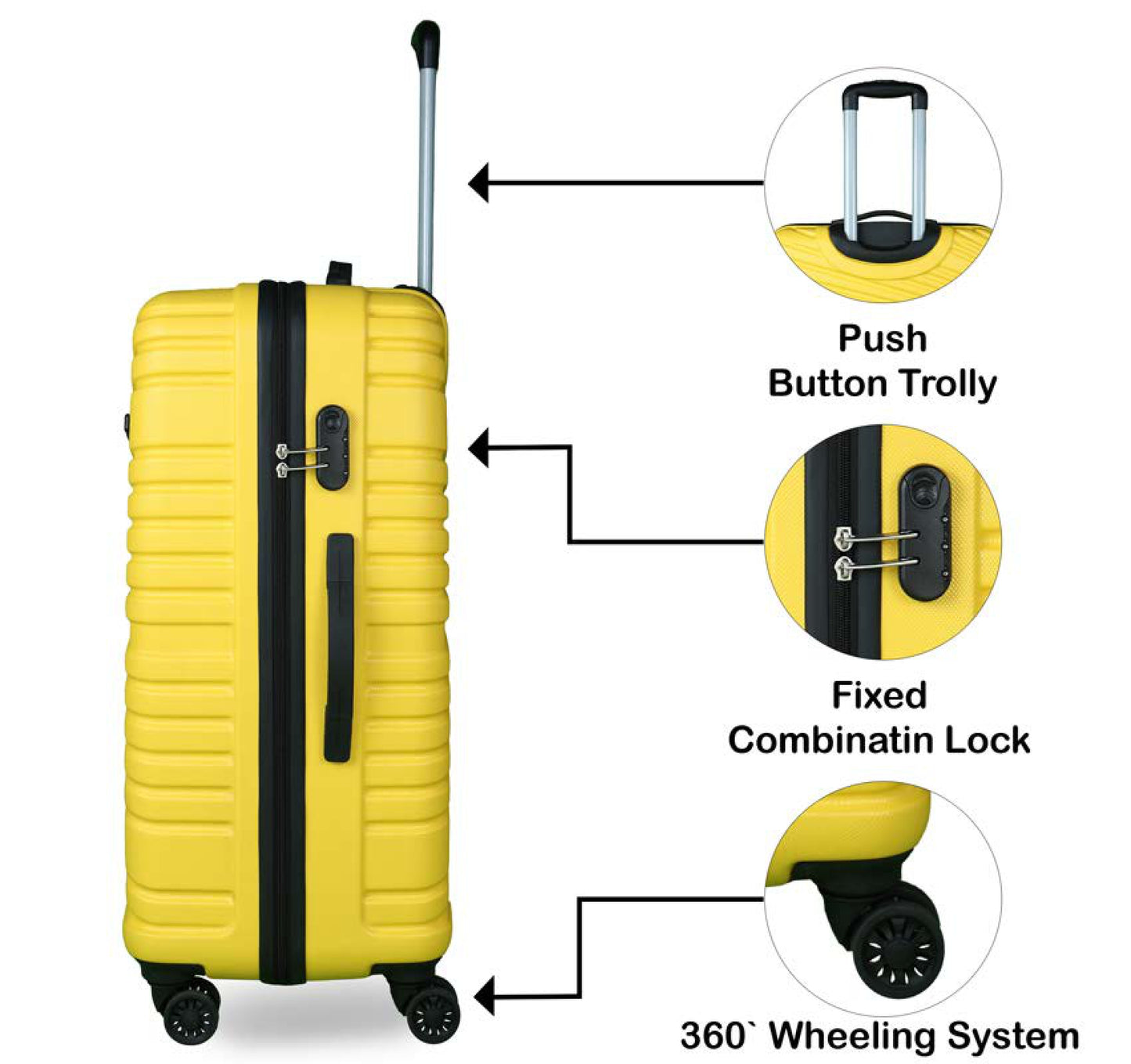 Litego Saturn – Premium Hardcase Travel Bag (55cm / 65cm / 75cm & 3-Piece Set)