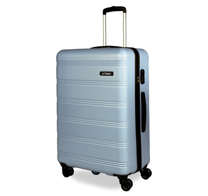Set of 3 Silver Travel Luggage Bags
