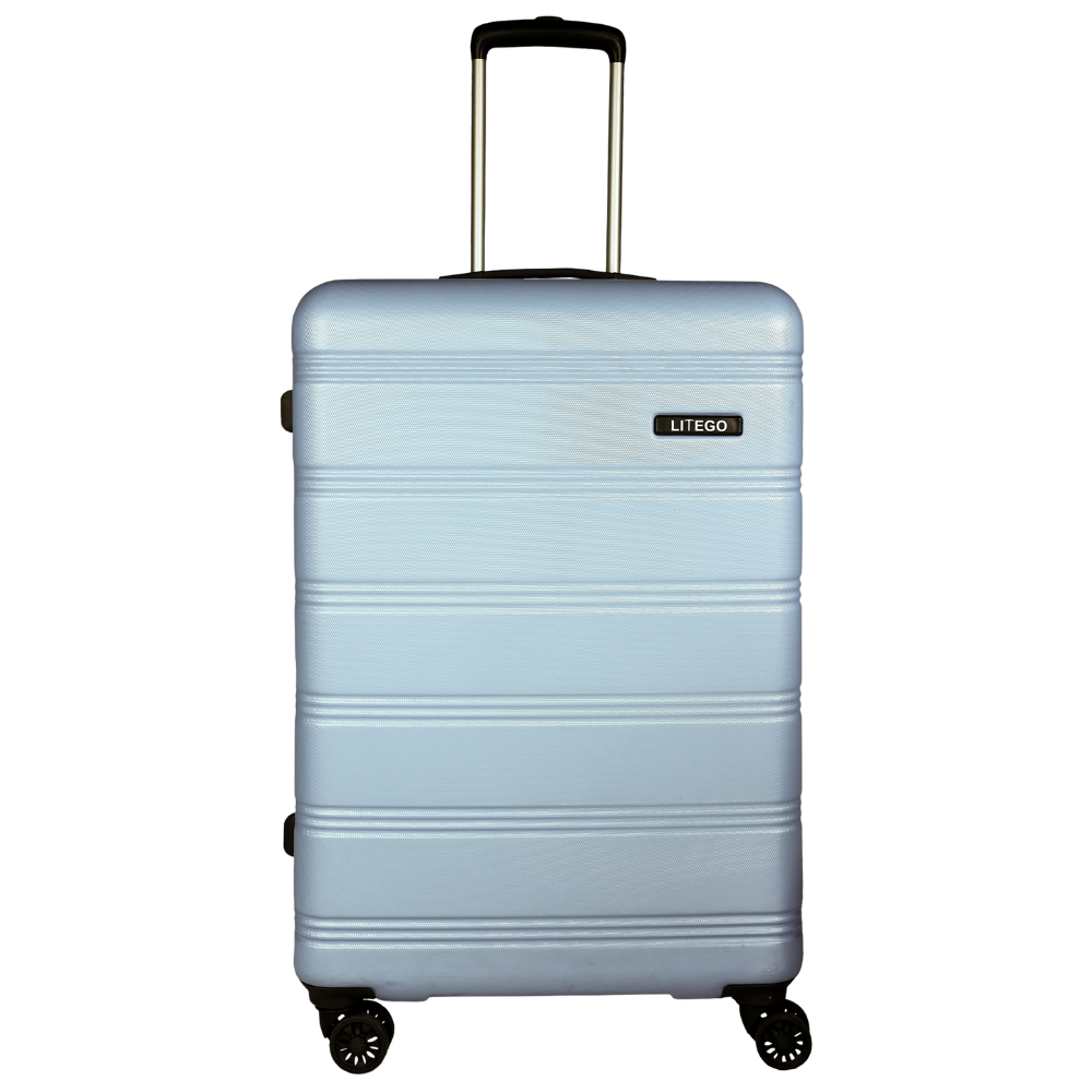 Set of 3 Silver Travel Luggage Bags