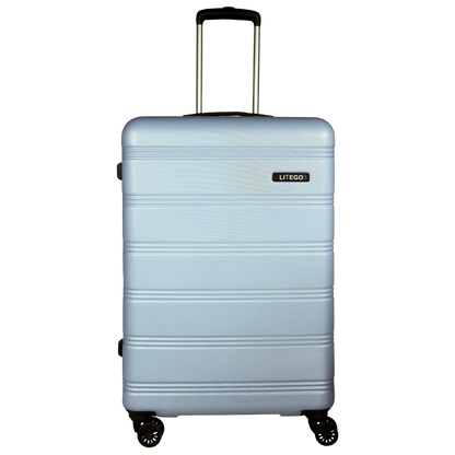 Set of 3 Silver Travel Luggage Bags