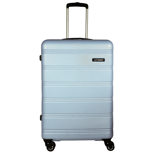 Set of 3 Silver Travel Luggage Bags