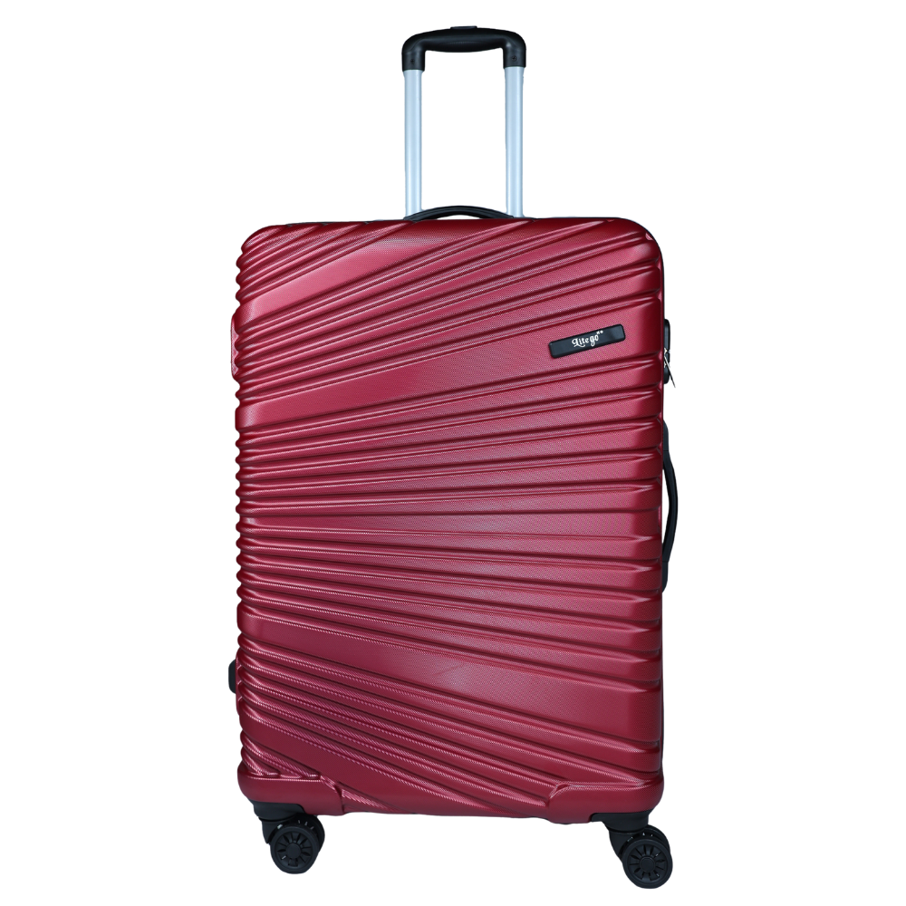 Set of 3 Red Travel Luggage Bags