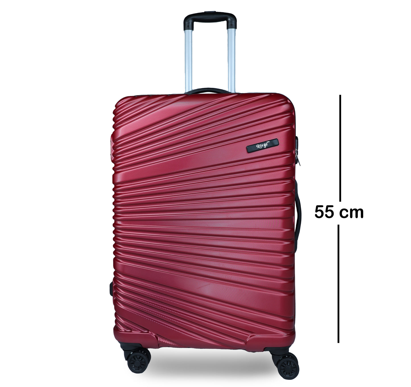 Set of 3 Red Travel Luggage Bags