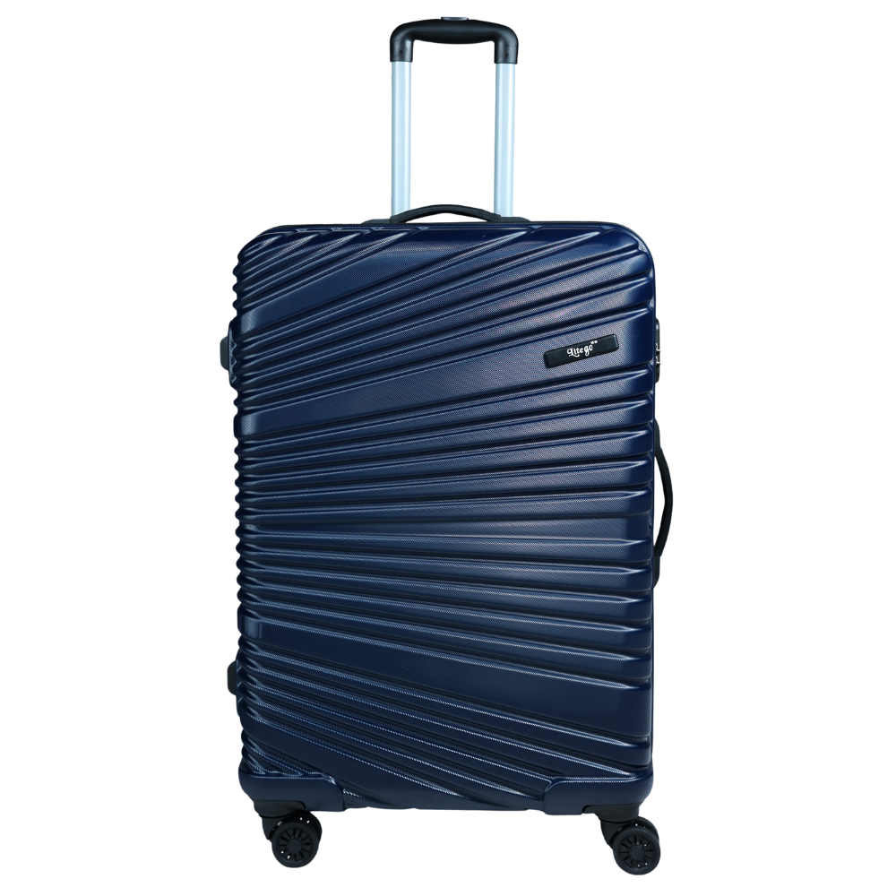 Set of 3 Navy Blue Travel Luggage Bags