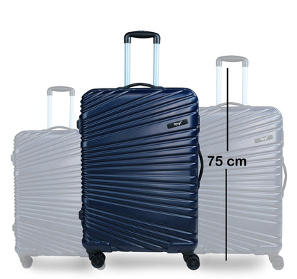 Set of 3 Navy Blue Travel Luggage Bags