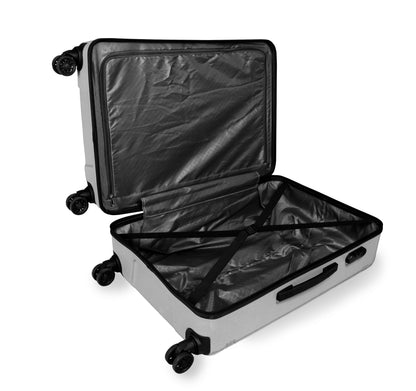 Set of 3 Silver Travel Luggage Bags
