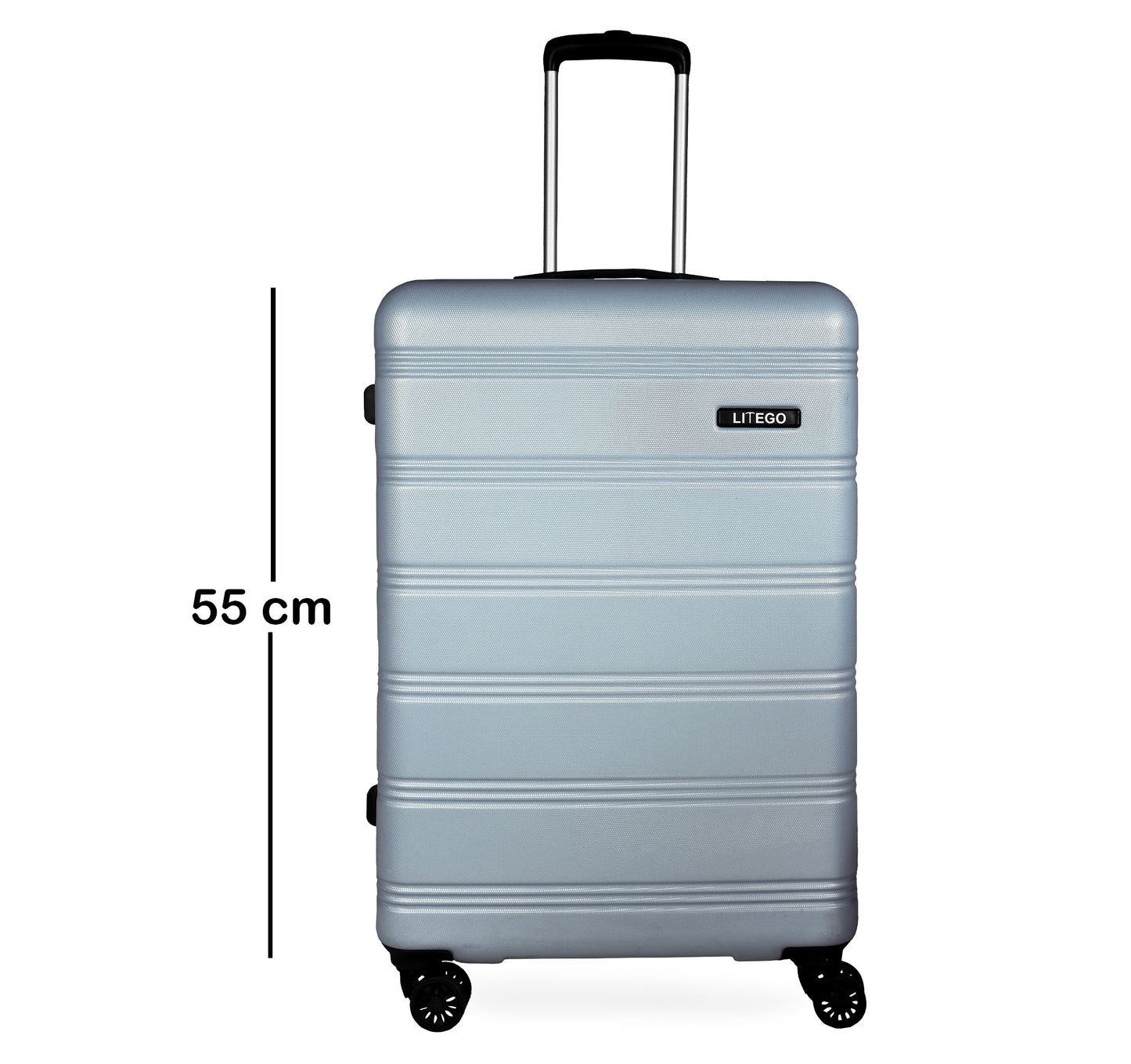 Set of 3 Silver Travel Luggage Bags