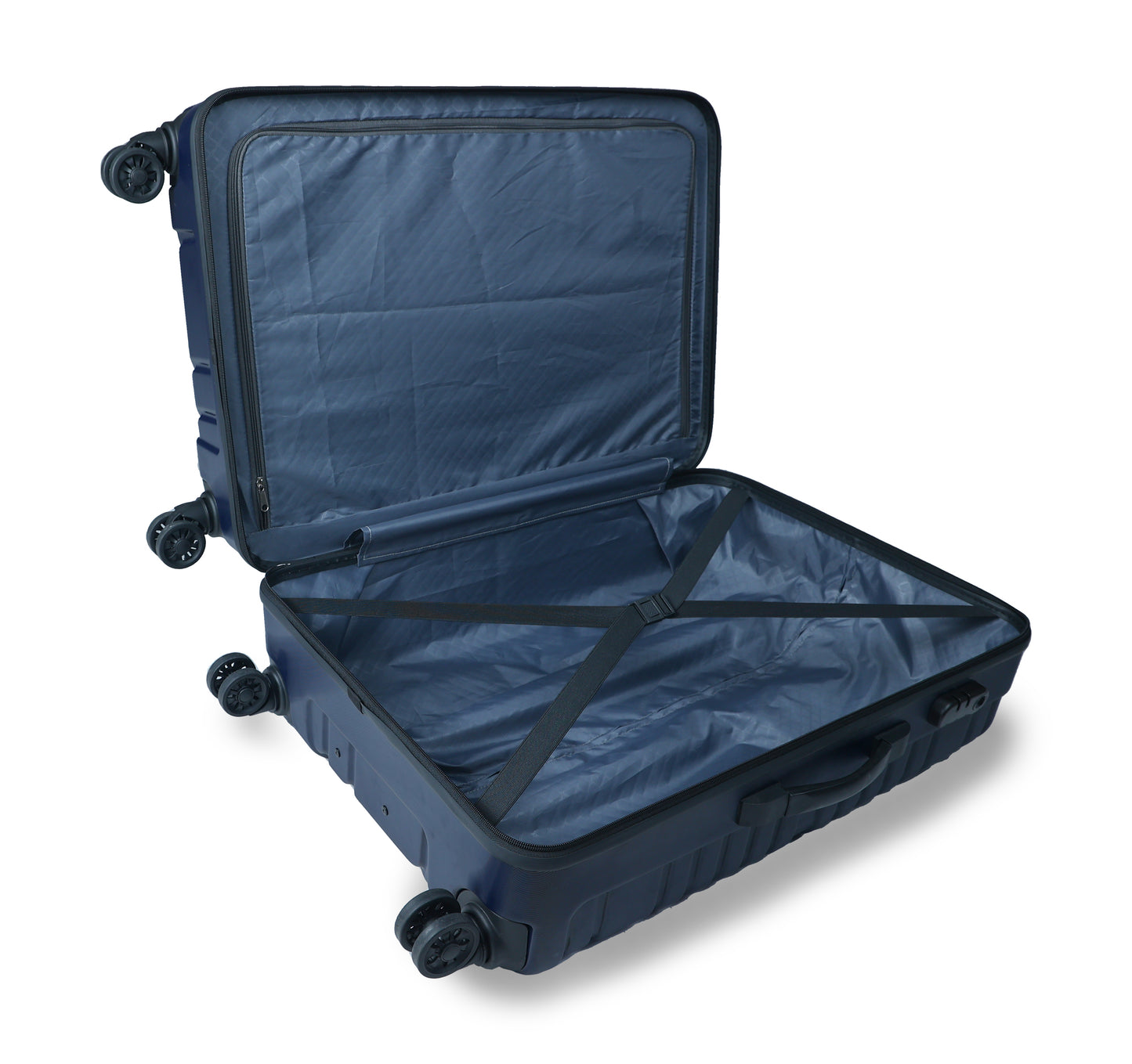 Set of 3 Navy Blue Travel Luggage Bags